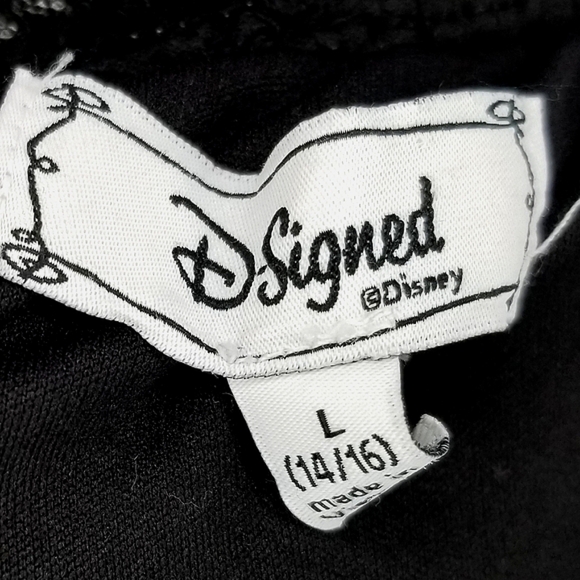 Disney's D-Signed Alice In Wonderland Black & White Print Layered Tulle Skirt - Picture 8 of 9